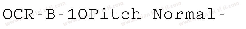 OCR-B-10Pitch Normal字体转换